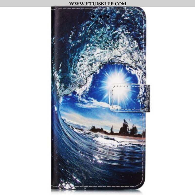 Etui Folio do Samsung Galaxy A54 5G z Łańcuch Pokochaj Thong Wave